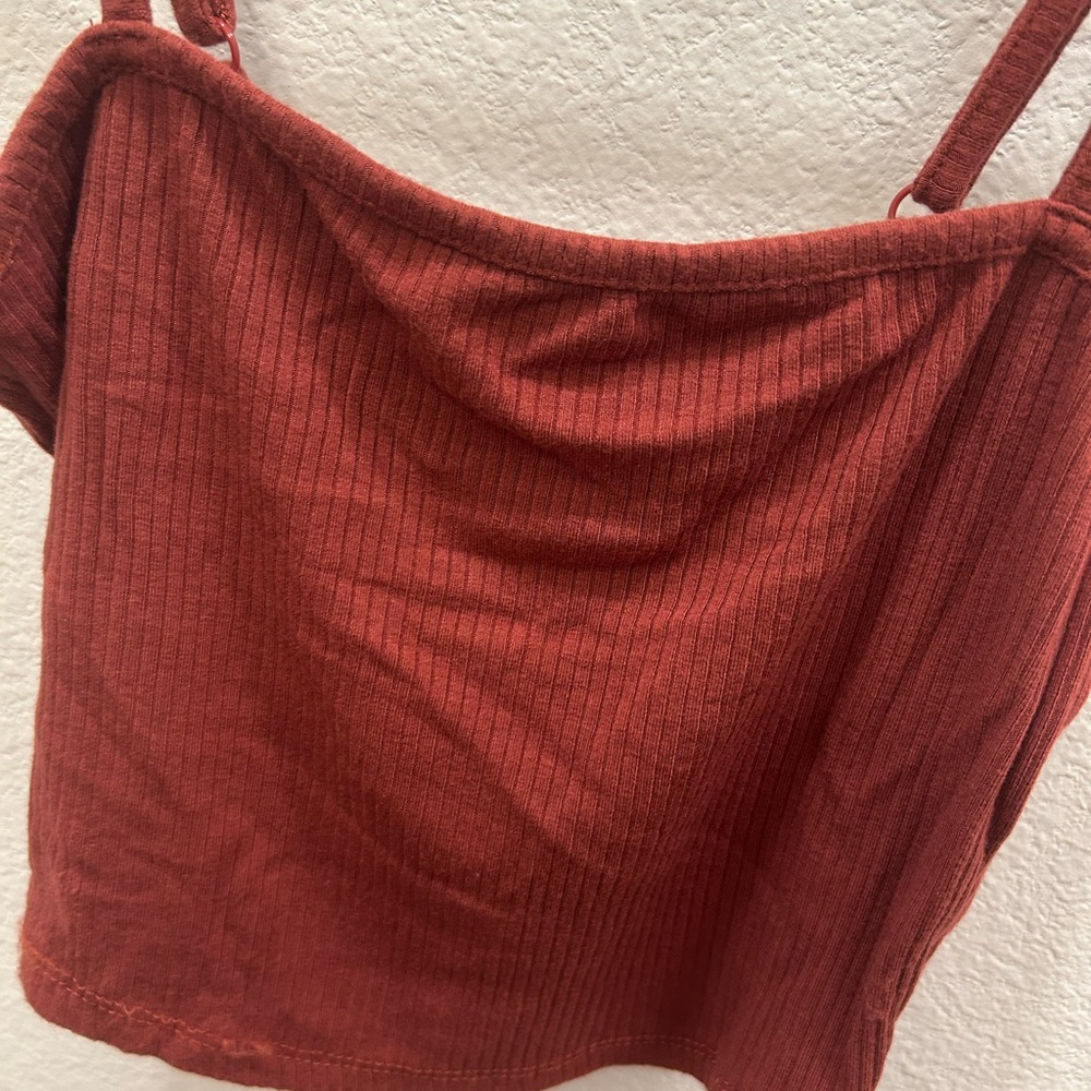 Rust Ribbed Women’s Top